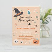 Hocus Pocus Halloween-feest uitnodiging (Staand voorkant)