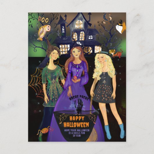 HOCUS POCUS HALLOWEEN HEKSEN BRIEFKAART (Voorkant)