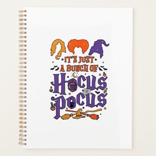 Hocus Pocus Halloween Heksen Ketel Bezem Kat M Planner (Voorkant)
