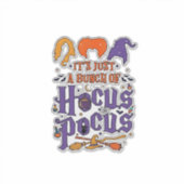 Hocus Pocus Halloween Heksen Ketel Bezem Kat M Sticker (Voorkant)