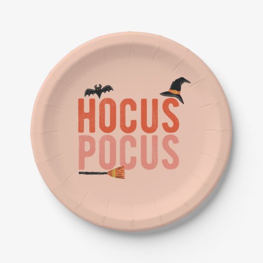 Hocus Pocus Halloween Papieren Bordje (Voorkant)