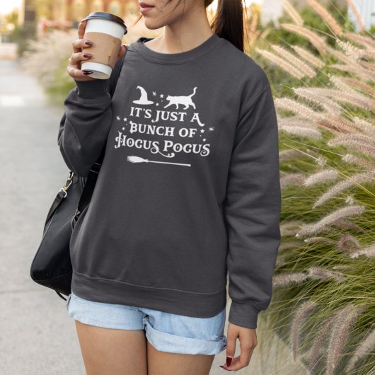 Hocus Pocus Halloween Quote Vrouwen donkergrijs Trui