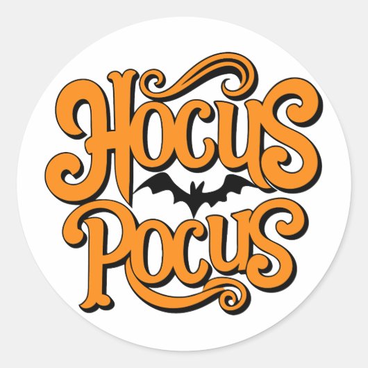Hocus Pocus Halloween Ronde Sticker (Voorkant)