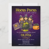Hocus Pocus Halloween Verjaardagsfeestje Kaart (Voorkant)