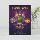 Hocus Pocus Halloween Verjaardagsfeestje Kaart (Staand voorkant)