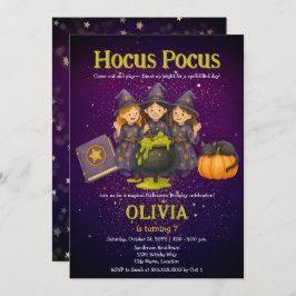 Hocus Pocus Halloween Verjaardagsfeestje Kaart