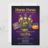Hocus Pocus Halloween Verjaardagsfeestje Kaart (Voorkant)