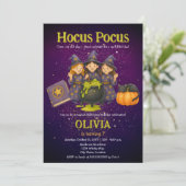 Hocus Pocus Halloween Verjaardagsfeestje Kaart (Staand voorkant)