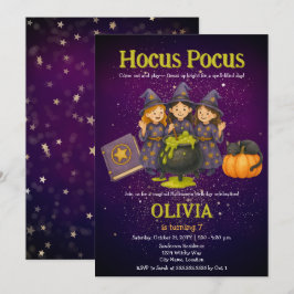Hocus Pocus Halloween Verjaardagsfeestje Kaart