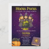 Hocus Pocus Halloween verjaardagsfeestje Kaart (Voorkant)