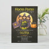 Hocus Pocus Halloween verjaardagsfeestje Kaart (Staand voorkant)