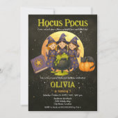Hocus Pocus Halloween Verjaardagsfeestje Kaart (Voorkant)