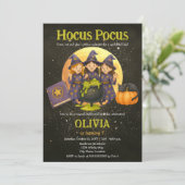 Hocus Pocus Halloween Verjaardagsfeestje Kaart (Staand voorkant)