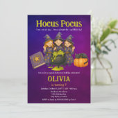 Hocus Pocus Halloween verjaardagsfeestje Kaart (Staand voorkant)