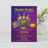Hocus Pocus Halloween verjaardagsfeestje Kaart (Staand voorkant)