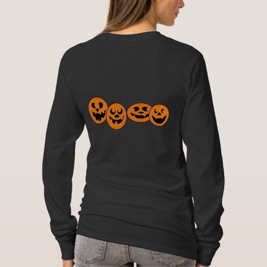 Hocus Pocus Halloween Witch Cat Jack O Lantern Fun T-shirt (Achterkant)