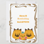 Hocus Pocus Halloween Witch Spooky Gold Lijst Cute Kaart (Achterkant)