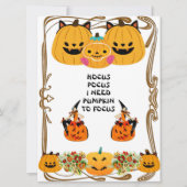 Hocus Pocus Halloween Witch Spooky Gold Lijst Cute Kaart (Voorkant)