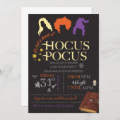 Hocus Pocus Halloweenfeest Kaart (Voorkant / Achterkant)