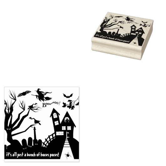 Hocus pocus! Haunted House - Rubber Stamp Rubberstempel (Gestempeld)
