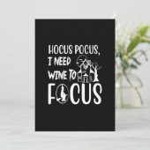 hocus pocus heb wijn nodig om te focussen kaart (Staand voorkant)