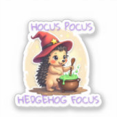 Hocus Pocus Hedgehog Focus - Schattigee Hedgehog S Sticker (Voorkant)