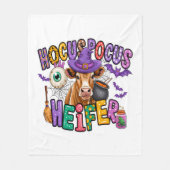 Hocus Pocus Heifer Halloween Koe Fleece Deken (Voorkant)