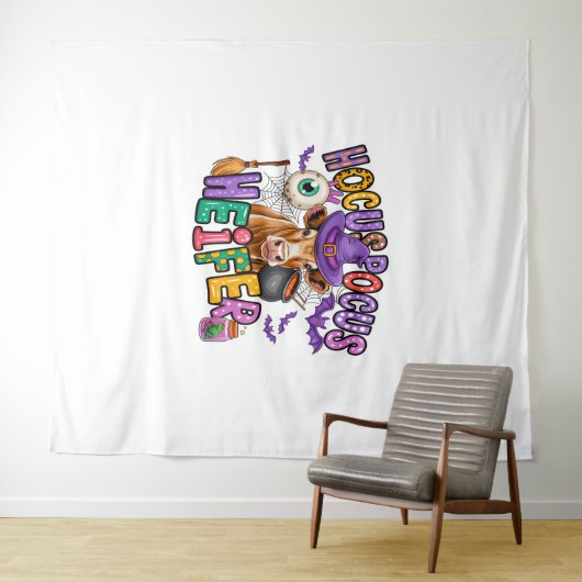 Hocus Pocus Heifer Halloween Koe Wandkleed (In Situ (horizontaal))