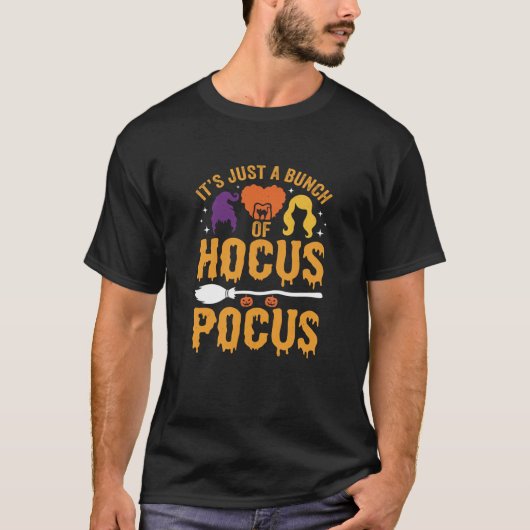Hocus Pocus Heks Halloween Vectorontwerp T-shirt (Voorkant)