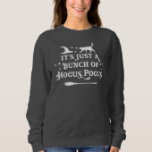 Hocus Pocus Heks Kat Donkergrijs Dames Halloween Trui (Voorkant)