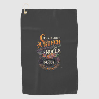 Hocus Pocus Heksenbezem Zwarte Kat Magische Ketel Golfhanddoek