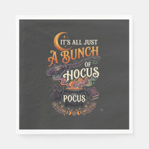 Hocus Pocus Heksenbezem Zwarte Kat Magische Ketel  Servet