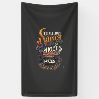 Hocus Pocus Heksenbezem Zwarte Kat Magische Ketel Spandoek