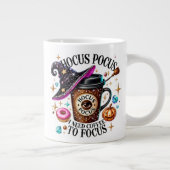 "Hocus Pocus I Need Coffee" Funny Witchy Grote Koffiekop (Rechts)