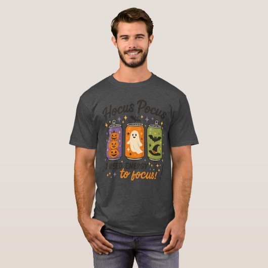 Hocus Pocus I need energy to focus! T-shirt (Voorkant volledig)