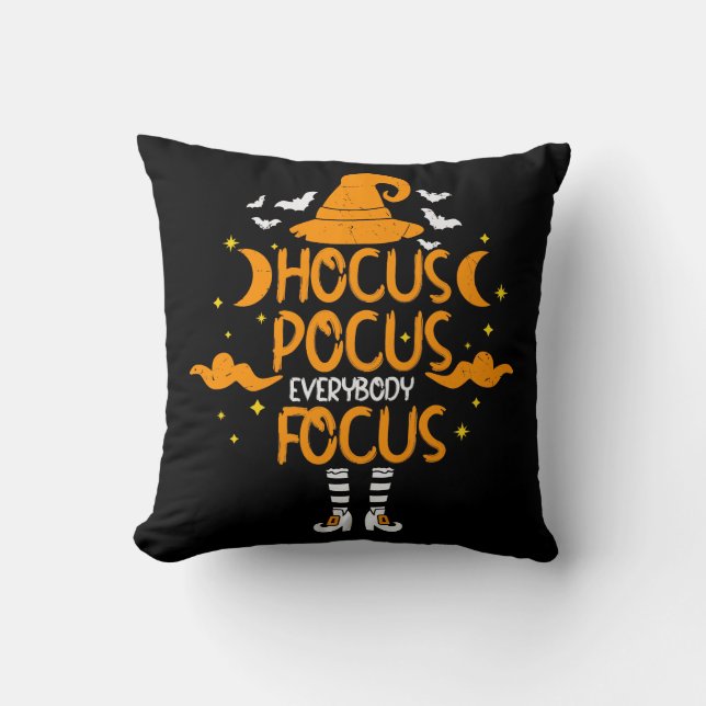 Hocus Pocus Iedereen Focus Halloween Grappig Kussen (Voorkant)