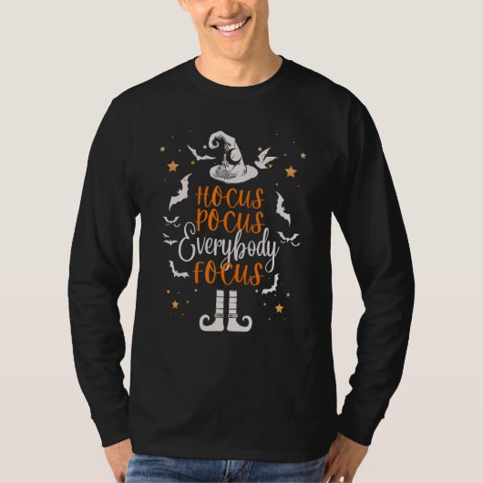 Hocus Pocus Iedereen Focus halloween leraar T-shirt (Voorkant)