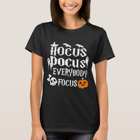 Hocus Pocus Iedereen Focus Heks T-shirt, Hocus T-shirt (Voorkant)