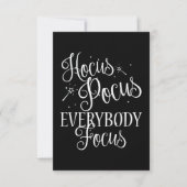 Hocus Pocus Iedereen Focus-leraar Kaart (Voorkant)