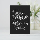 Hocus Pocus Iedereen Focus-leraar Kaart (Staand voorkant)