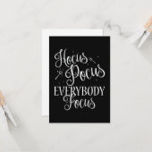 Hocus Pocus Iedereen Focus-leraar Kaart (Voorkant / Achterkant in situ)