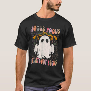 Hocus Pocus Iedereen Focus leraar Spooky Pumpkin T-shirt