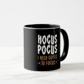Hocus Pocus ik heb koffie nodig om Funny Halloween Mok (Voorkant rechts)