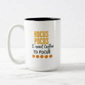 Hocus Pocus Ik heb koffie nodig om Halloween 2-foc Tweekleurige Koffiemok (Links)