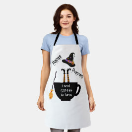 Hocus Pocus Ik heb koffie nodig om Halloween Schor Schort