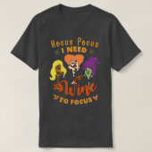 Hocus Pocus ik heb koffie nodig om Halloween te fo T-shirt (Design voorkant)
