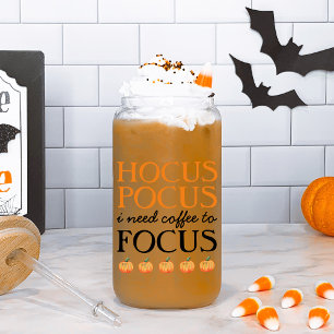 Hocus Pocus Ik Heb Koffie Nodig Om Me Te Concentre Blikvorm Glas
