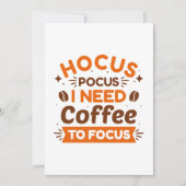 Hocus Pocus ik heb koffie nodig om te focussen Bedankkaart (Voorkant)