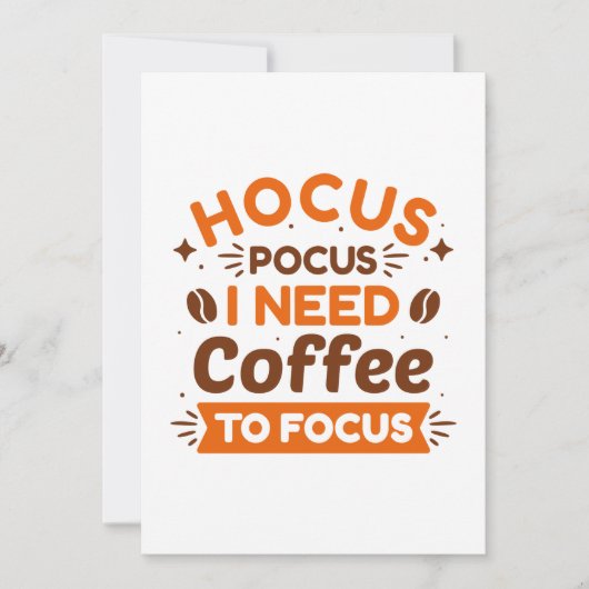 Hocus Pocus ik heb koffie nodig om te focussen Bedankkaart (Voorkant)