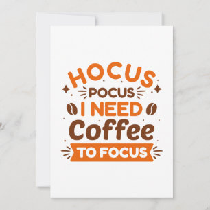 Hocus Pocus ik heb koffie nodig om te focussen Bedankkaart